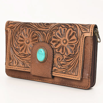 OHLAY WALLET Hand Tooled Genuine Leather women bag western handbag purse